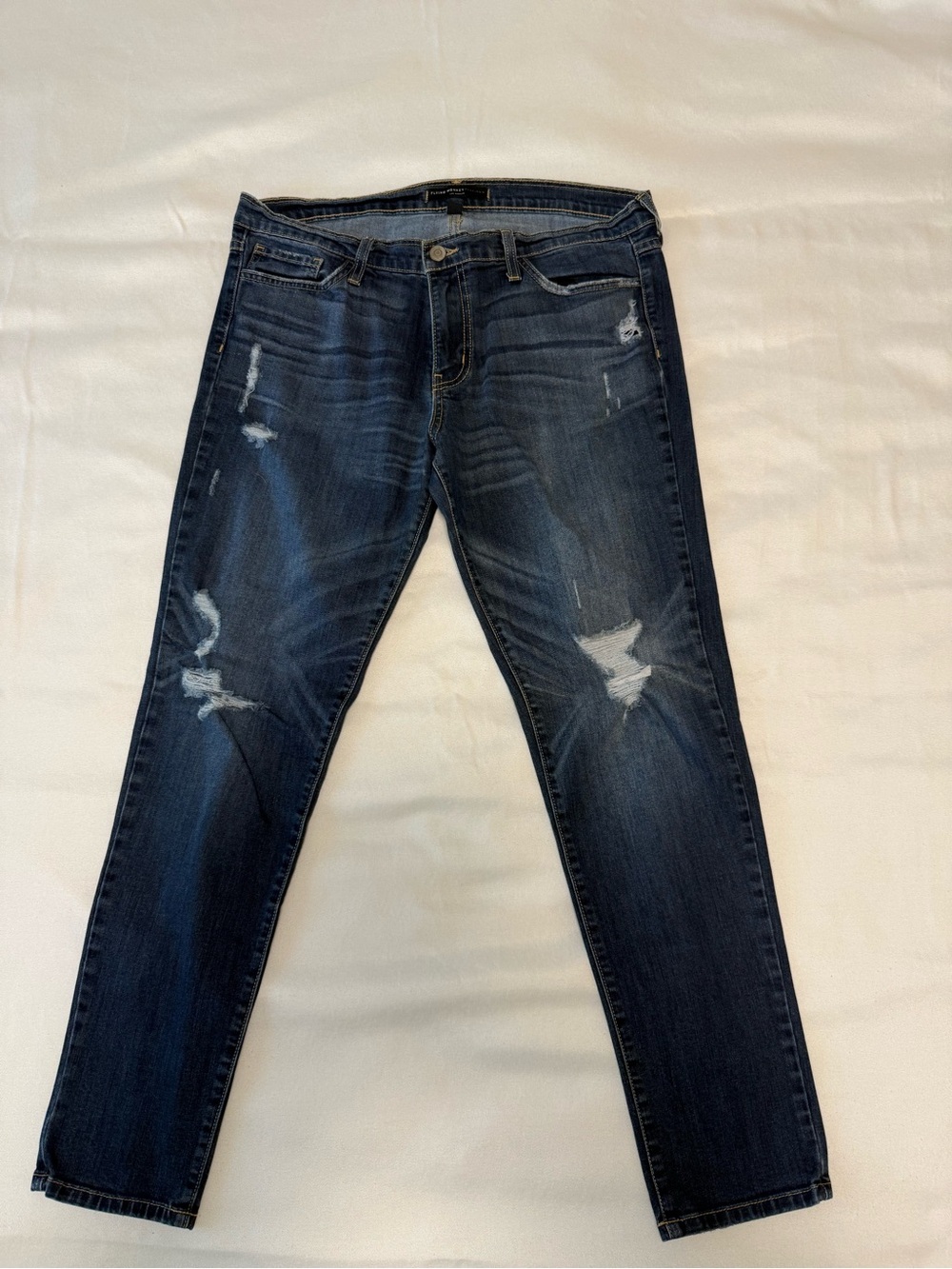 Flying Monkey Men's Dark Blue Slim Straight Jeans